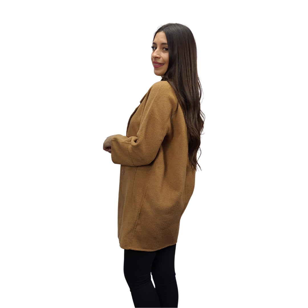 Blazer Vero Moda Marron Claro Style POLINE DF L/S WOOL COAT(VMC-DR)