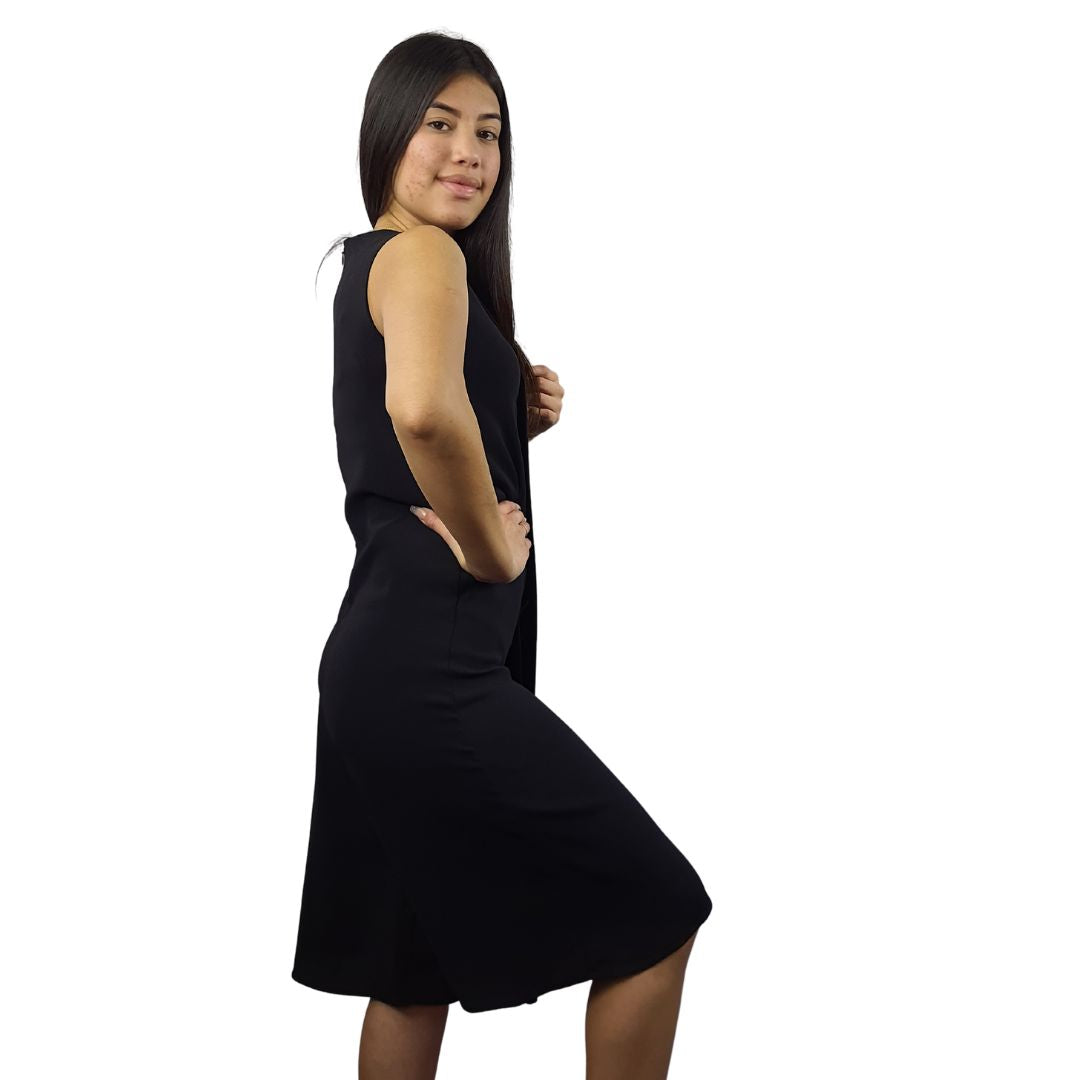 Jardinera Vero Moda Negro Style PEONY 3/4 WIDE CATSUIT(VMC-MP)