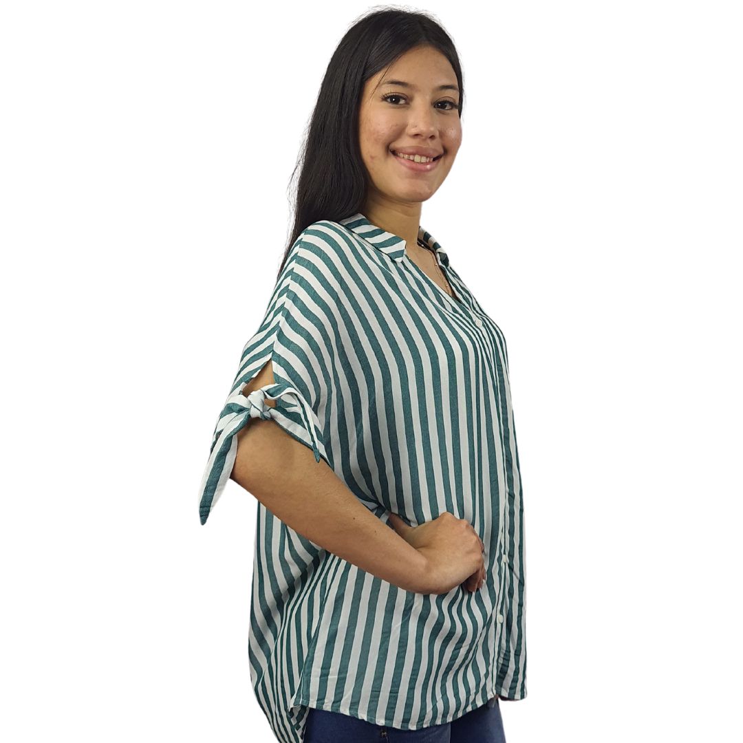 Blusa Vero Moda Verde Style CORN S/S SHIRT(SL)