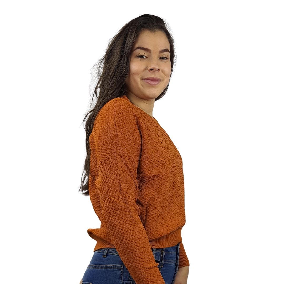 Sweater Vero Moda Marron Style POPCORN L/S KNIT(BN-EC-1)