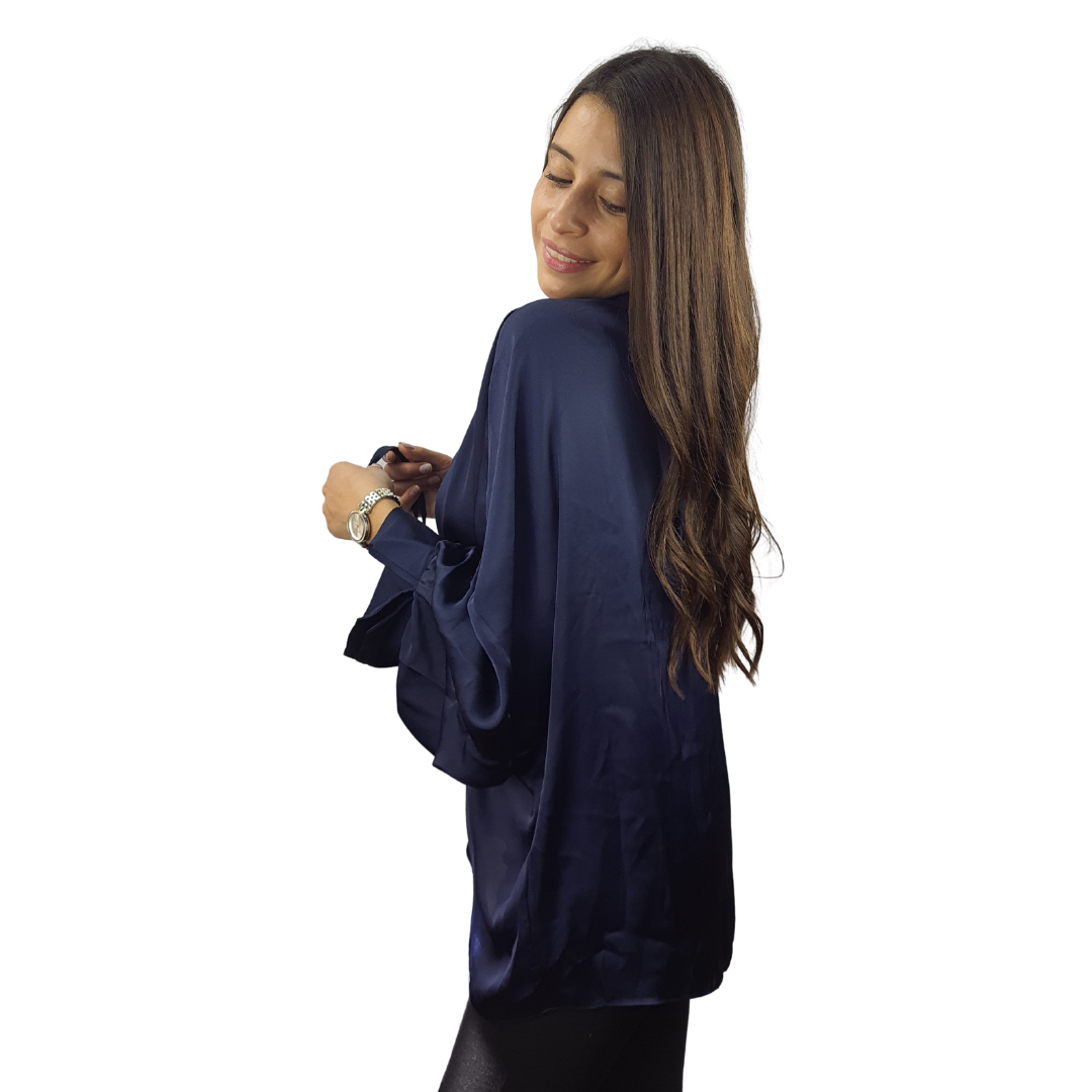 Blusa Vero Moda Azul Style ABBY 3/4 SHIRT(VMC-LL)