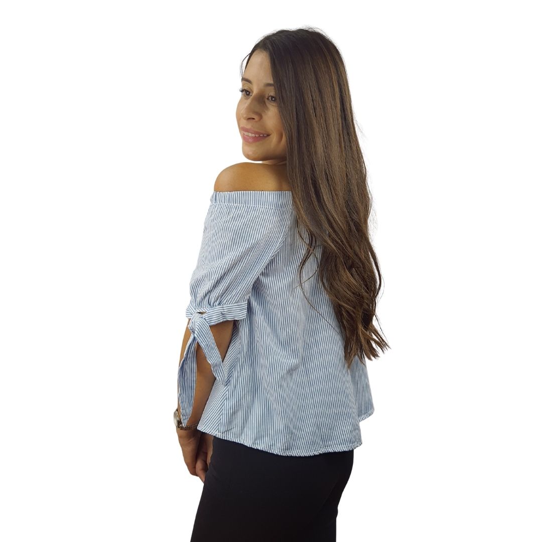 Blusa Vero Moda Azul Style RICE DENIM TOP(TP)