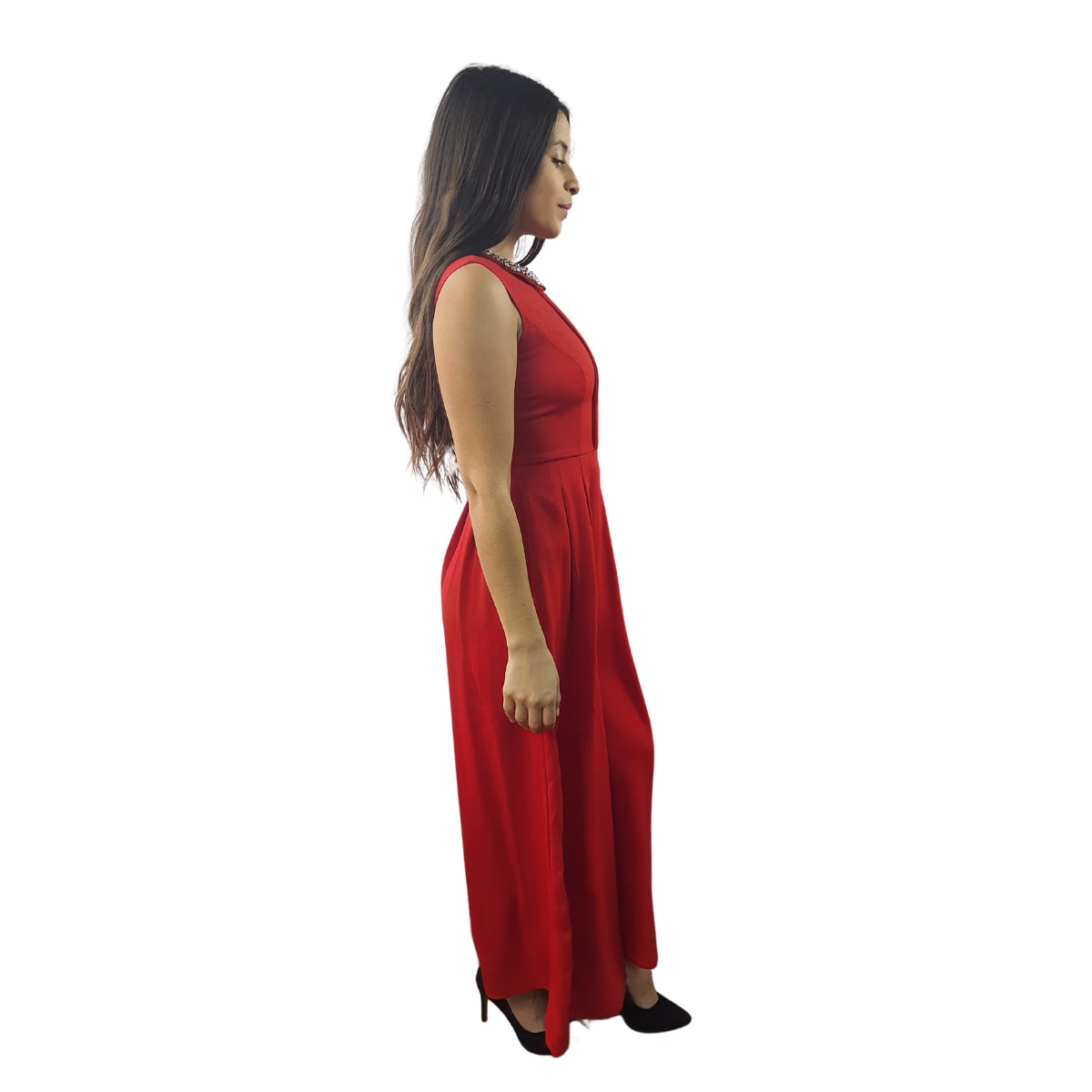Entero Vero Moda Rojo Style COLLAR WIDE CATSUIT(VMC-BN-ET-3)