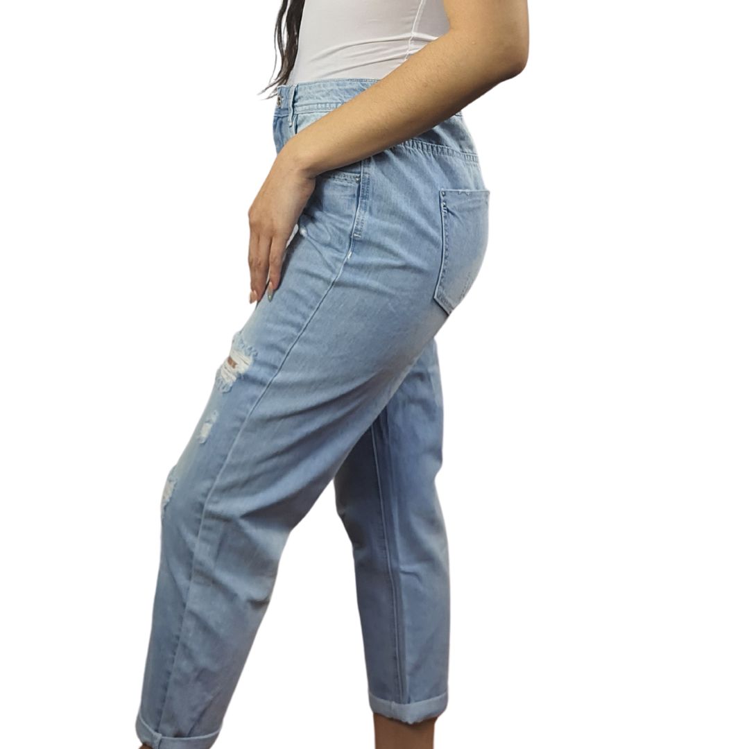 Jeans Vero Moda Azul Claro Style MABEL 9/10 BOYFRIEND JEANS(BN-CT-3)