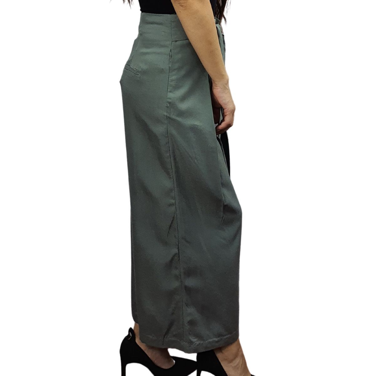 Pantalon Vero Moda Verde Style WITTY SOFT 9/10 WIDE PANTS(NR)