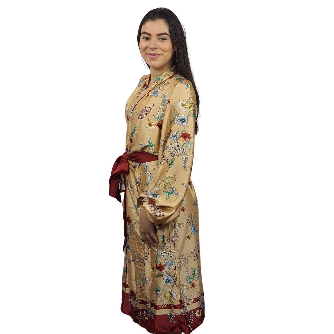 Bata de Pijama Vero Moda Mostaza Style SISSY 9/10 ROBE(HOMEWEAR)
