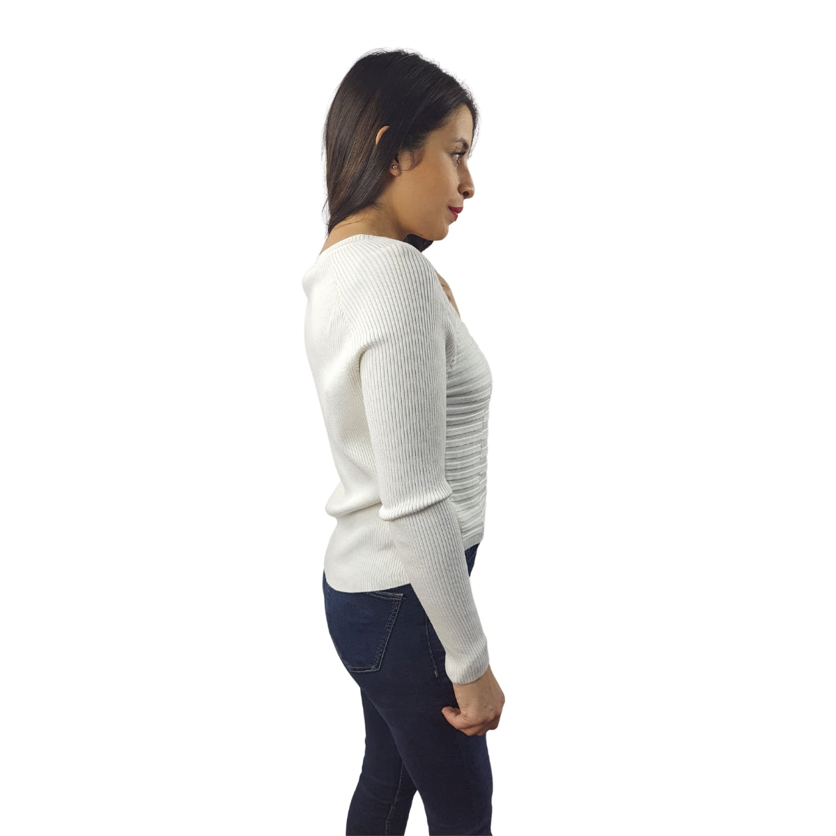 Sweater Vero Moda Blanco Style LYNN L/S KNIT(NL)