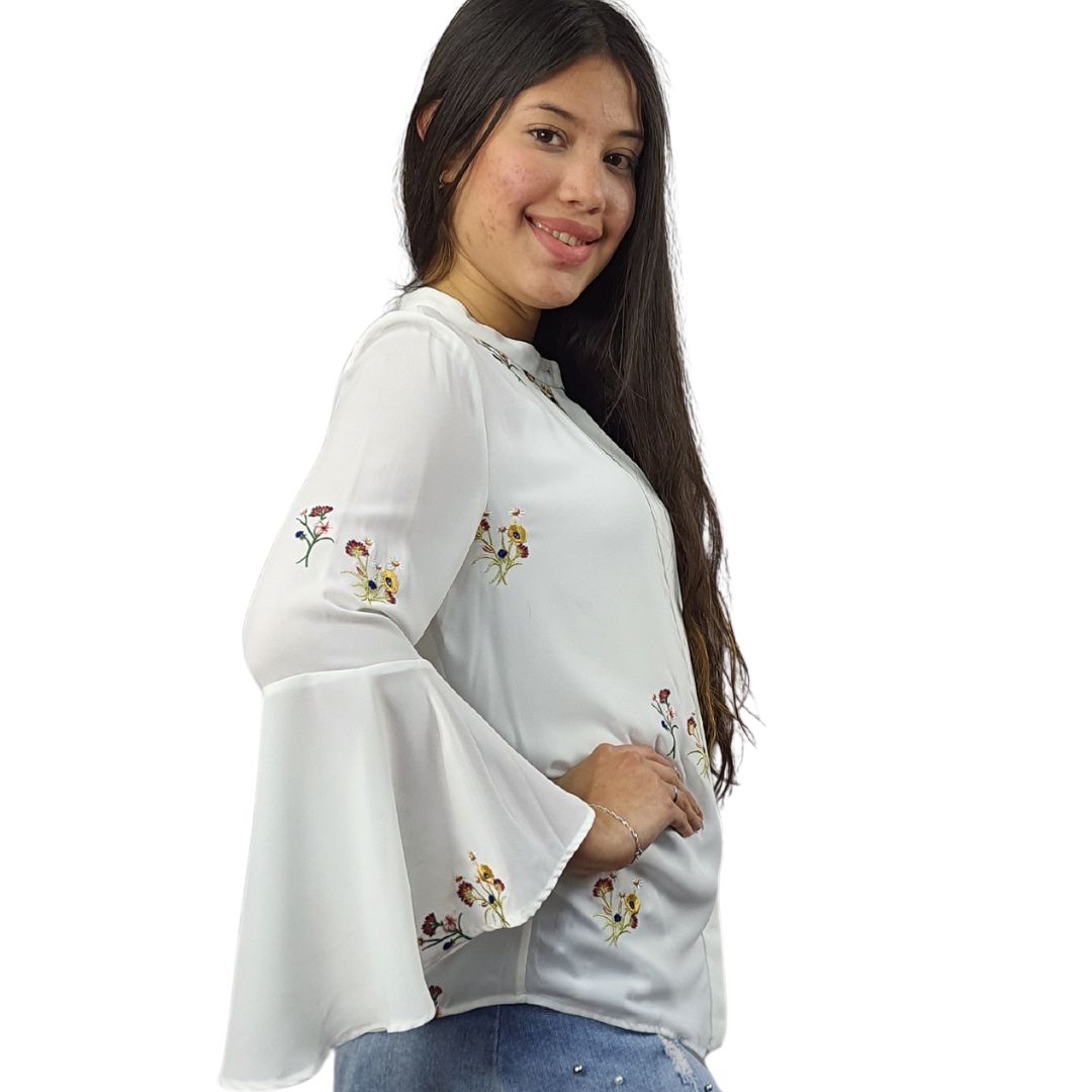 Blusa Vero Moda Blanco Style WHEAT 3/4 SHIRT(VMC-NR)