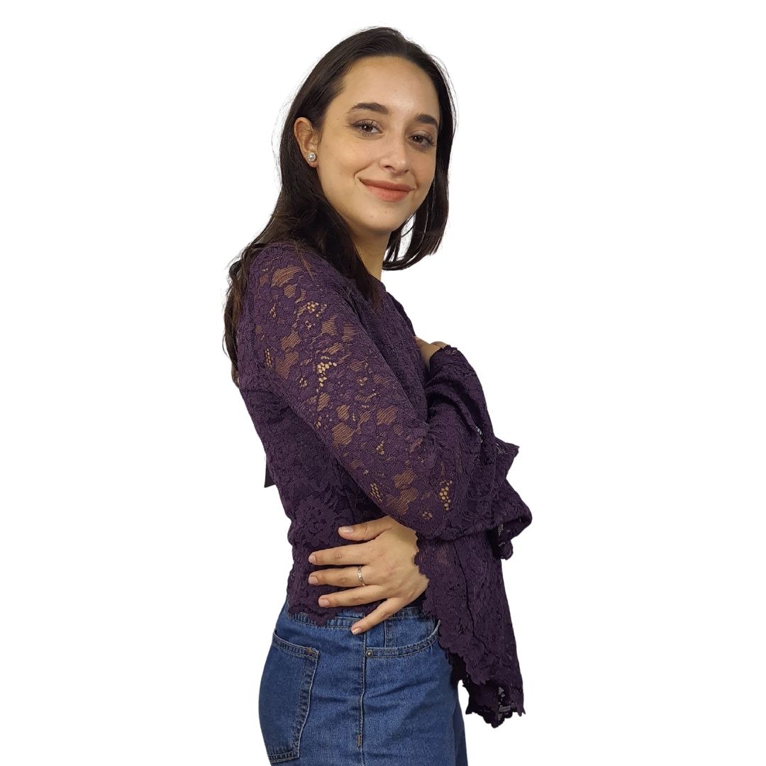 Blusa Vero moda Morado Style KAMA L/S TOP(BT)