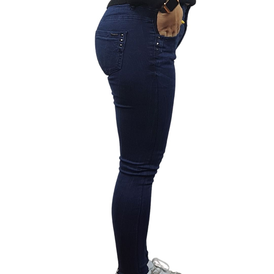 Jeans Vero Moda Azul Oscuro Style IDA 9/10 MID WAIST X-SLIM JEANS(PM-EC-1)