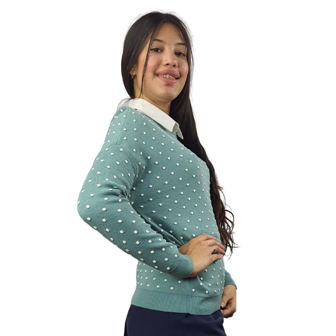 Sweater Vero Moda Verde Style DOTS L/S KNIT SET(MW-EC-2)