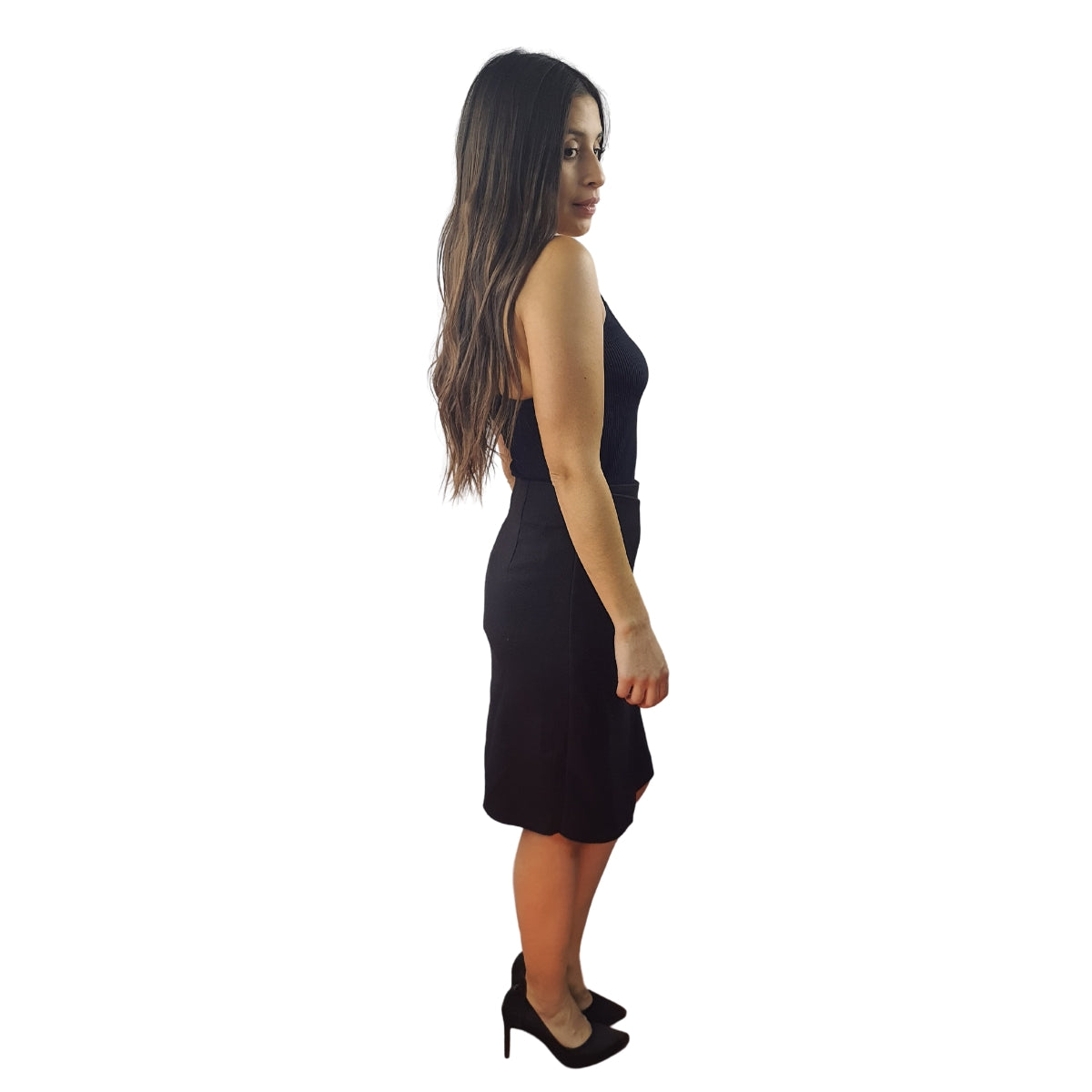 Falda Vero Moda Negro Style LARIS MIDI SKIRT(VMC-MW-ET-2)
