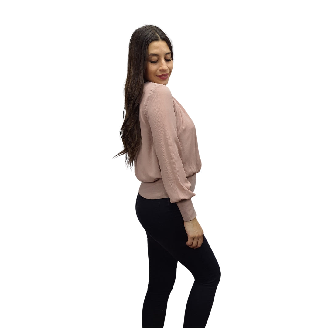 Blusa Vero Moda Rosa Vieja Style ROSTOV SOLID L/S TOP(RN)