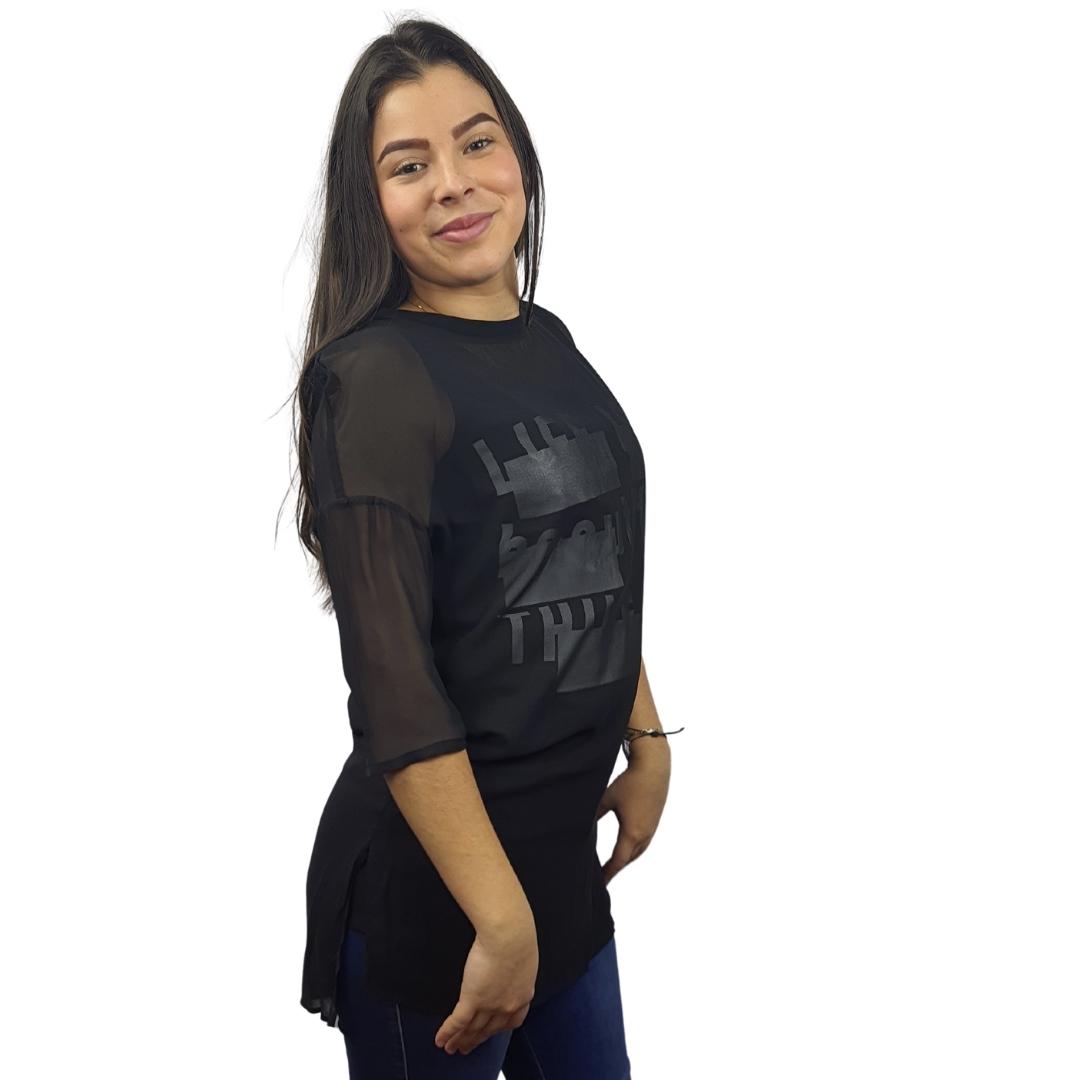 Blusa Vero Moda Negro Style HEARTPULP 3/4 TOP SET(PM-EC-2)