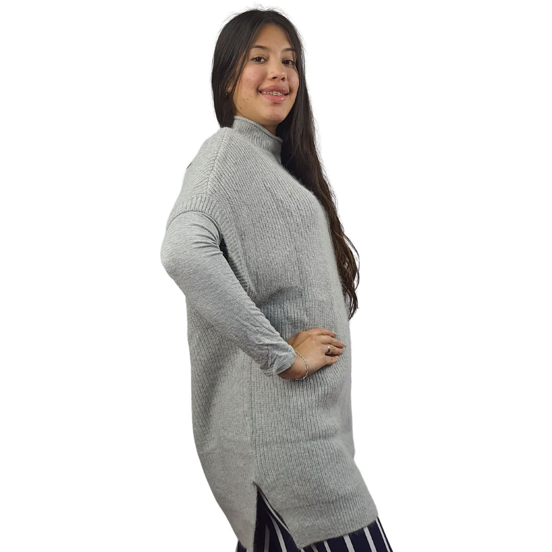 Vestido Vero Moda Gris Style PAULA L/S KNIT SET(VMC-MW-EC-2)