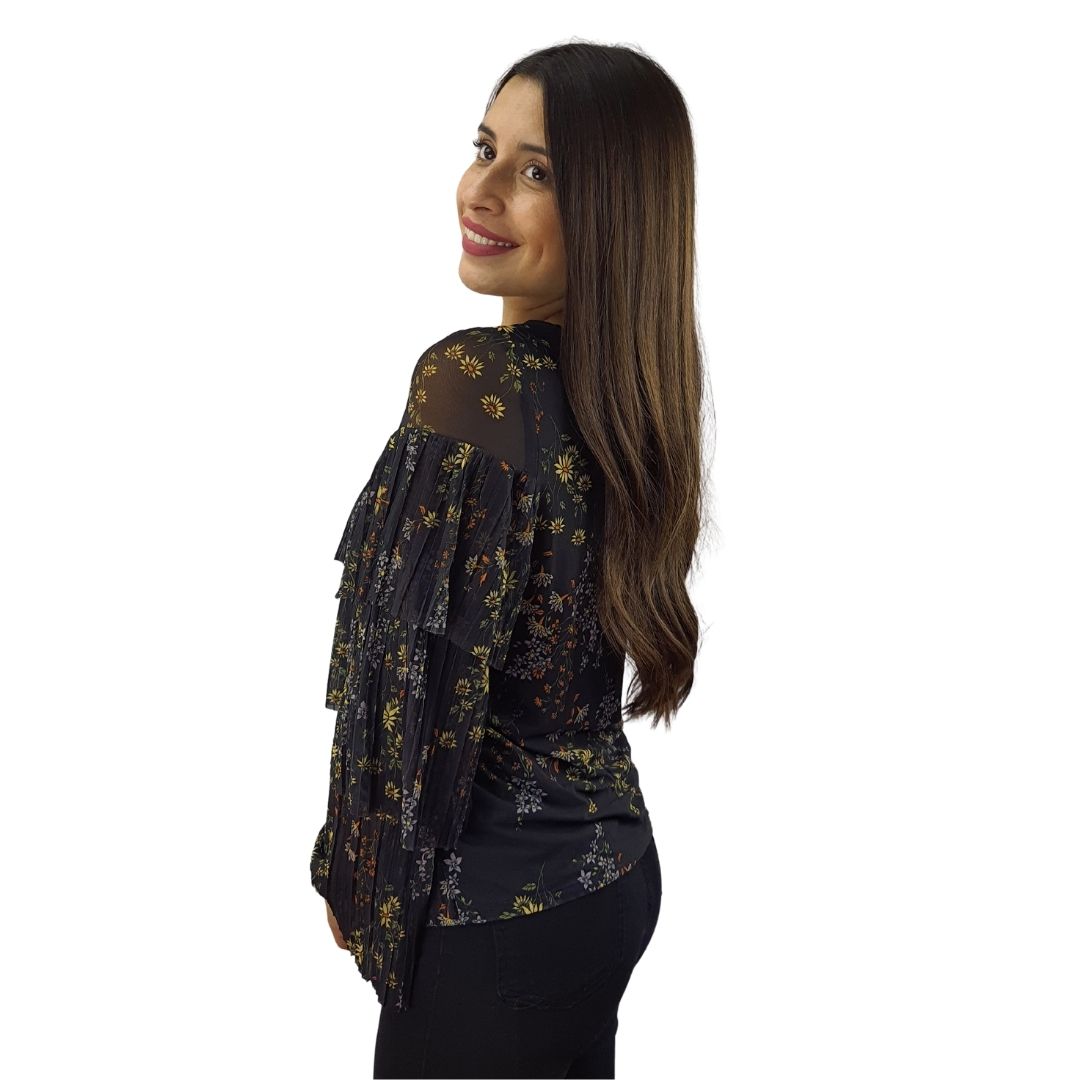 Blusa Vero Moda Negro Style MANUELA L/S TOP(BJ)