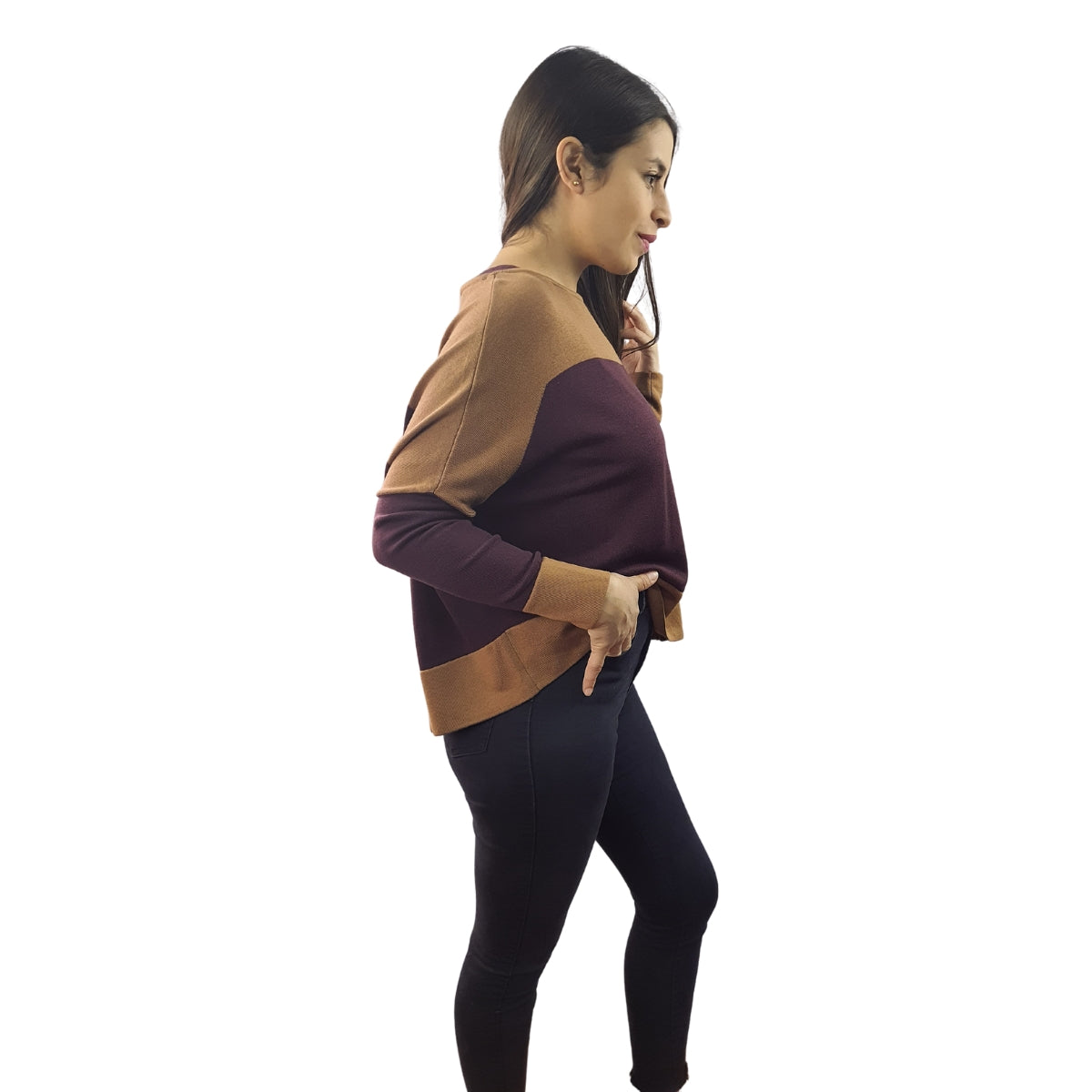 Sweater Vero Moda Marron Style CONTRAST L/S KNIT(VMC-PM-EC-1)