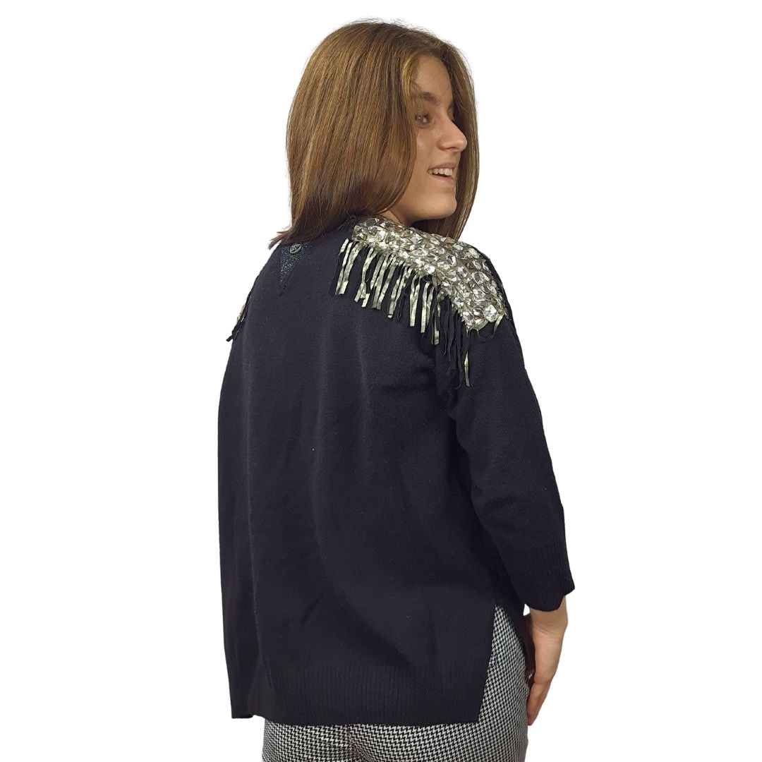 Sweater Rapsodia Vicqi Negro