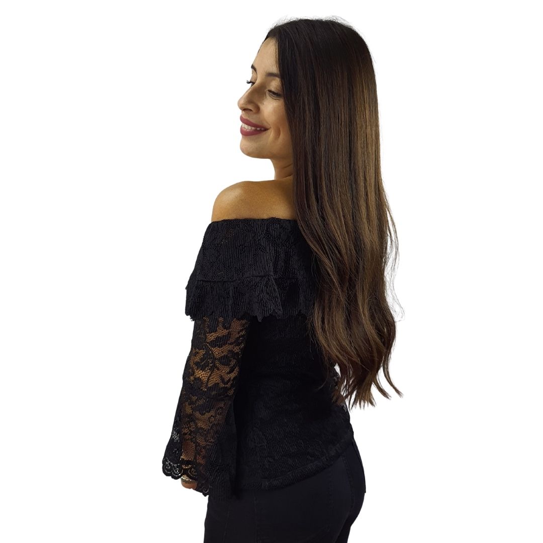 Blusa Vero Moda Negro Style JAZZ 7/8 JERSEY TOP(VMC-NR)
