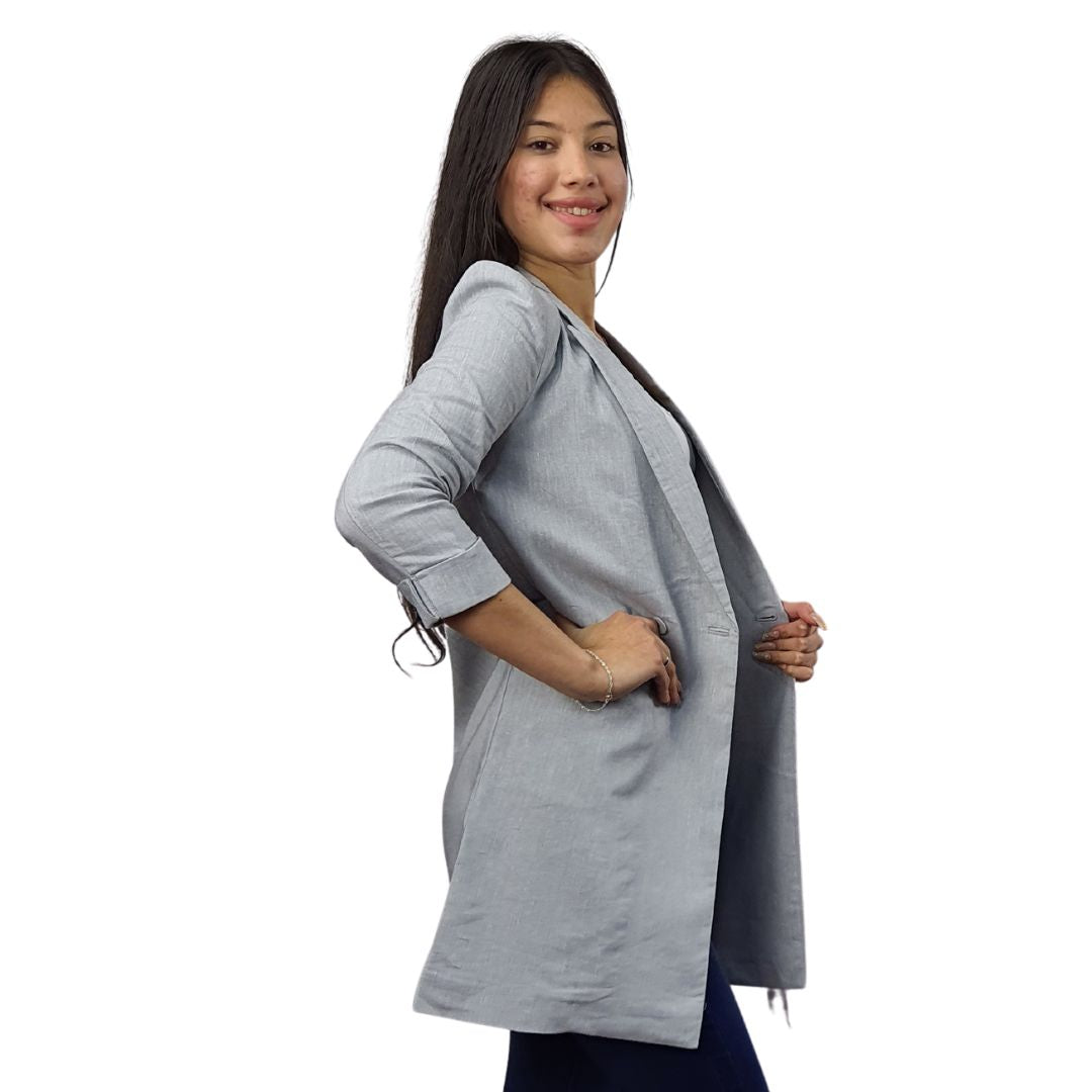 Blazer Vero Moda Gris Style VICTORIA OCEANUS 3/4 BLAZER(VMC-TP)