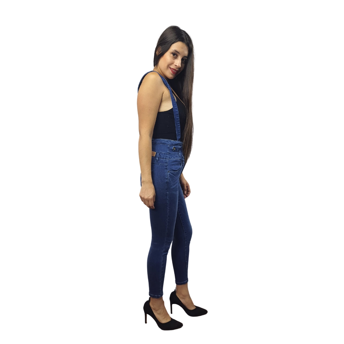 Jardinera Vero Moda Azul Claro Style FAITHE 9/10 HIGH WAIST X-SLIM JEANS(PM-C