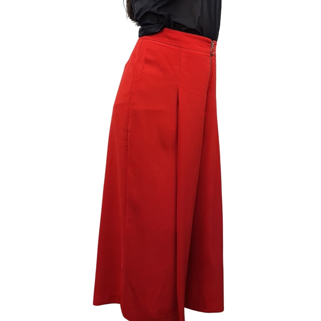 Pantalon Vero Moda Rojo Style CARLA 7/8 WIDE PANTS(TP-ET-3)