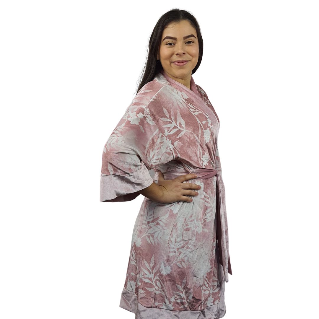 Bata de Pijama Vero Moda Rosado Style KIMO 3/4 ROBE(HOMEWEAR)
