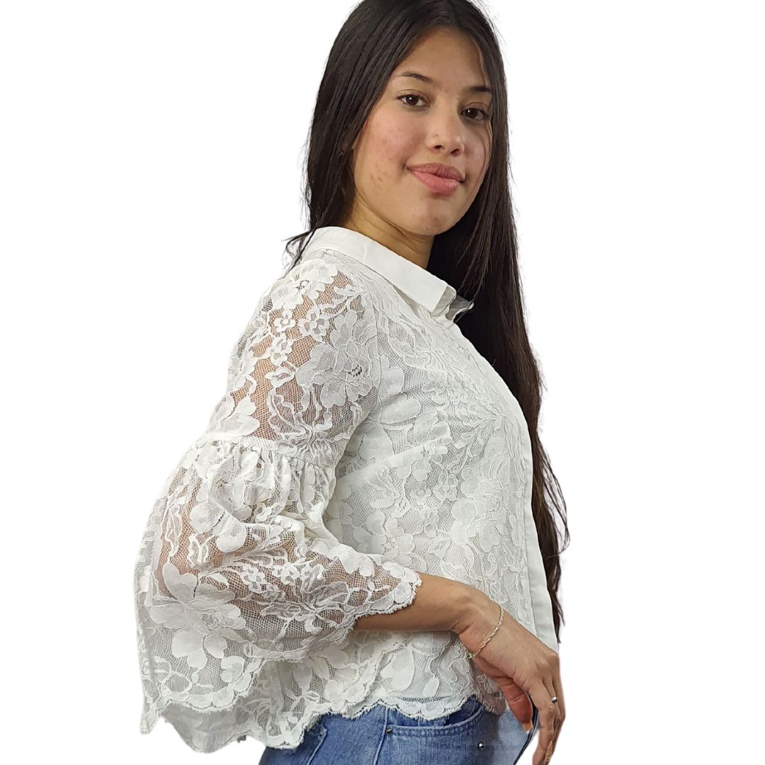 Blusa Vero Moda Blanco Style WEST 3/4 SHIRT(DR)