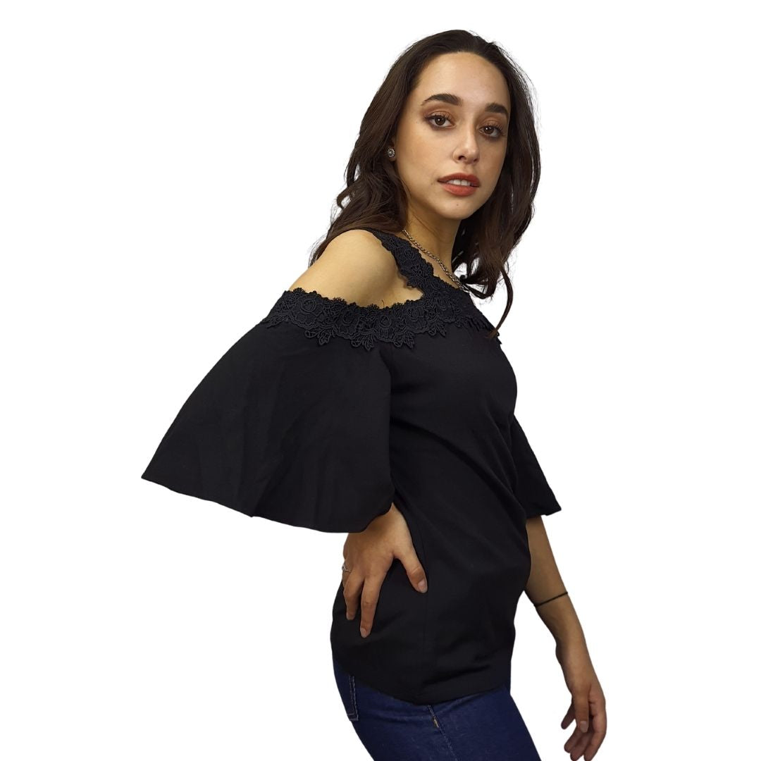 Blusa Vero Moda Negro Style JIM 1/2 JERSEY TOP(VMC-NN)