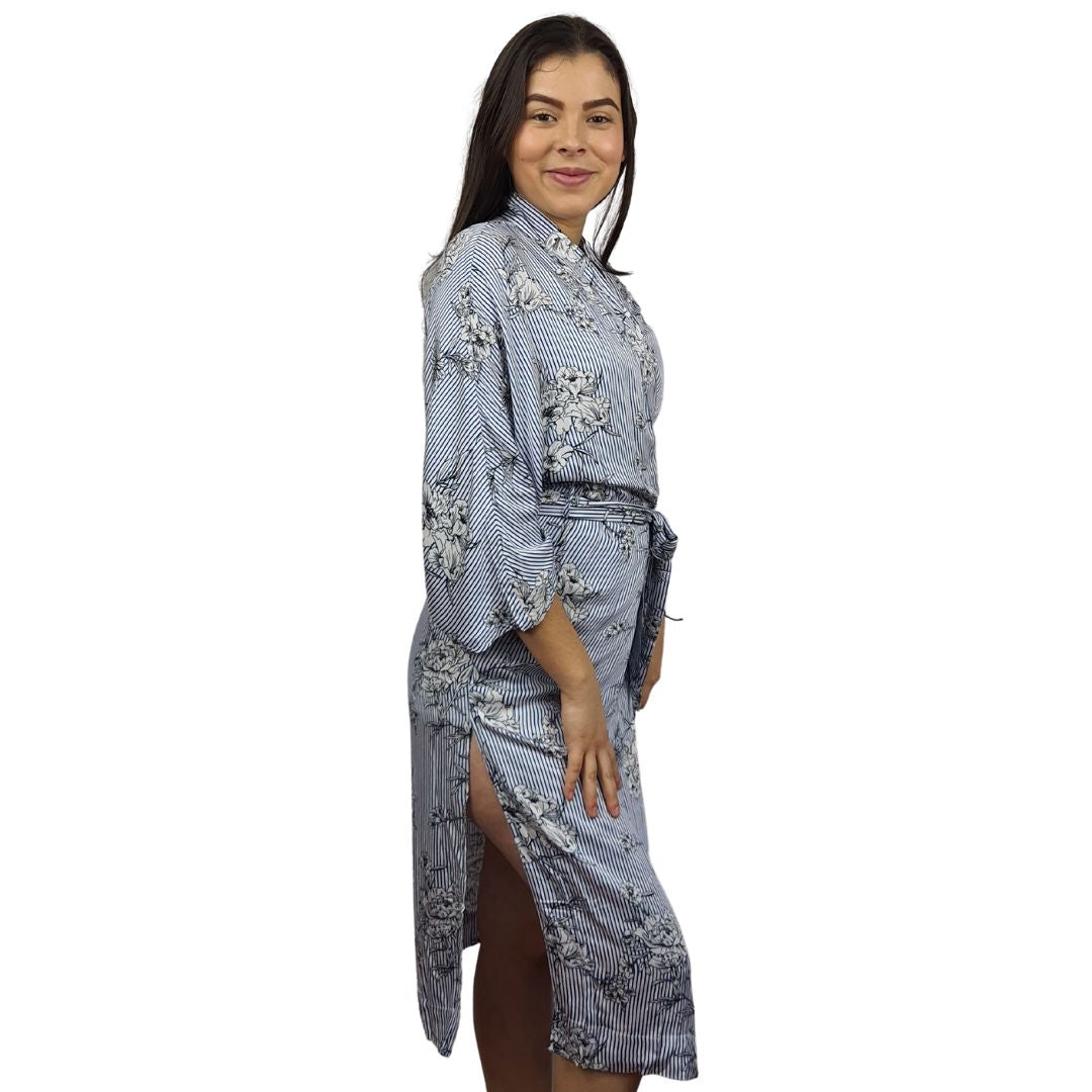 Bata de Pijama Vero Moda Azul Style MARIE L/S ROBE(HOMEWEAR)