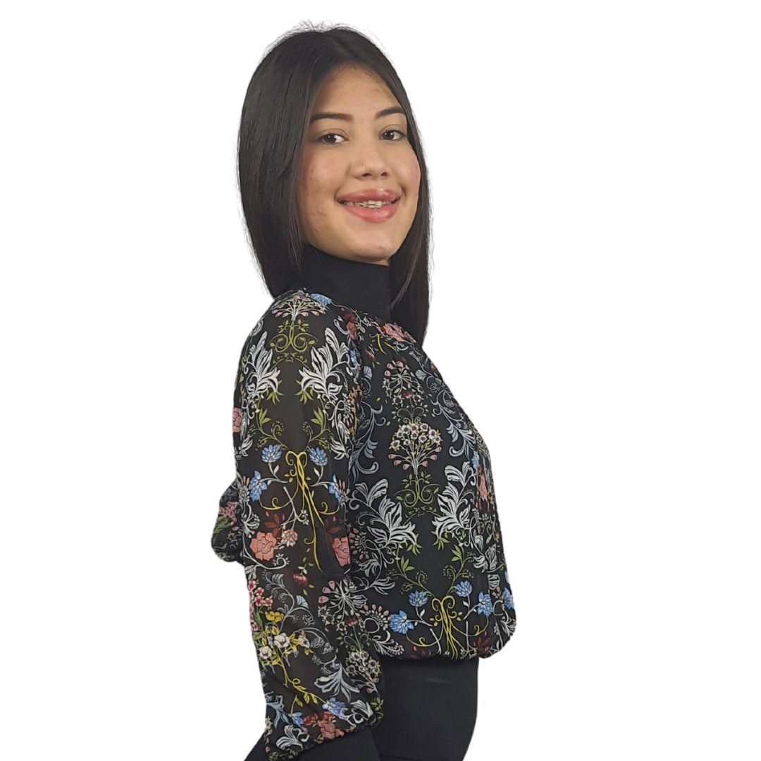 Blusa Vero Moda Negro Style JENNIFER L/S TOP(NR)