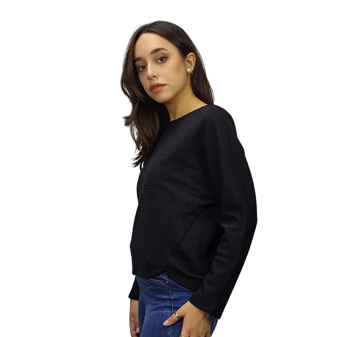 Blusa Vero Moda Negro Style RUGBY 9/10 JERSEY TOP(VMC-PM-ET-2)