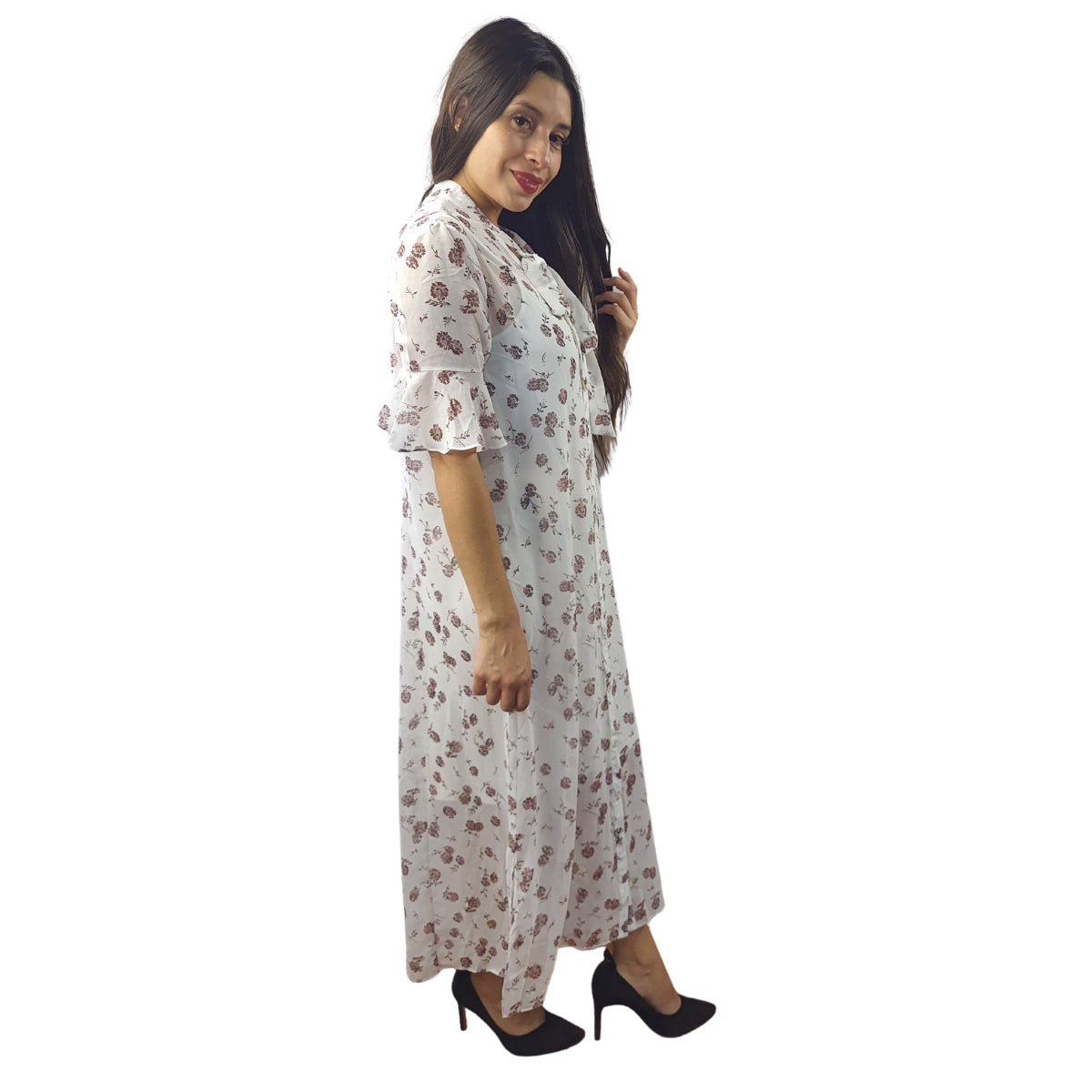 Vestido Vero Moda Blanco Style VAV 1/2 LONG SHIRT SET(NN)
