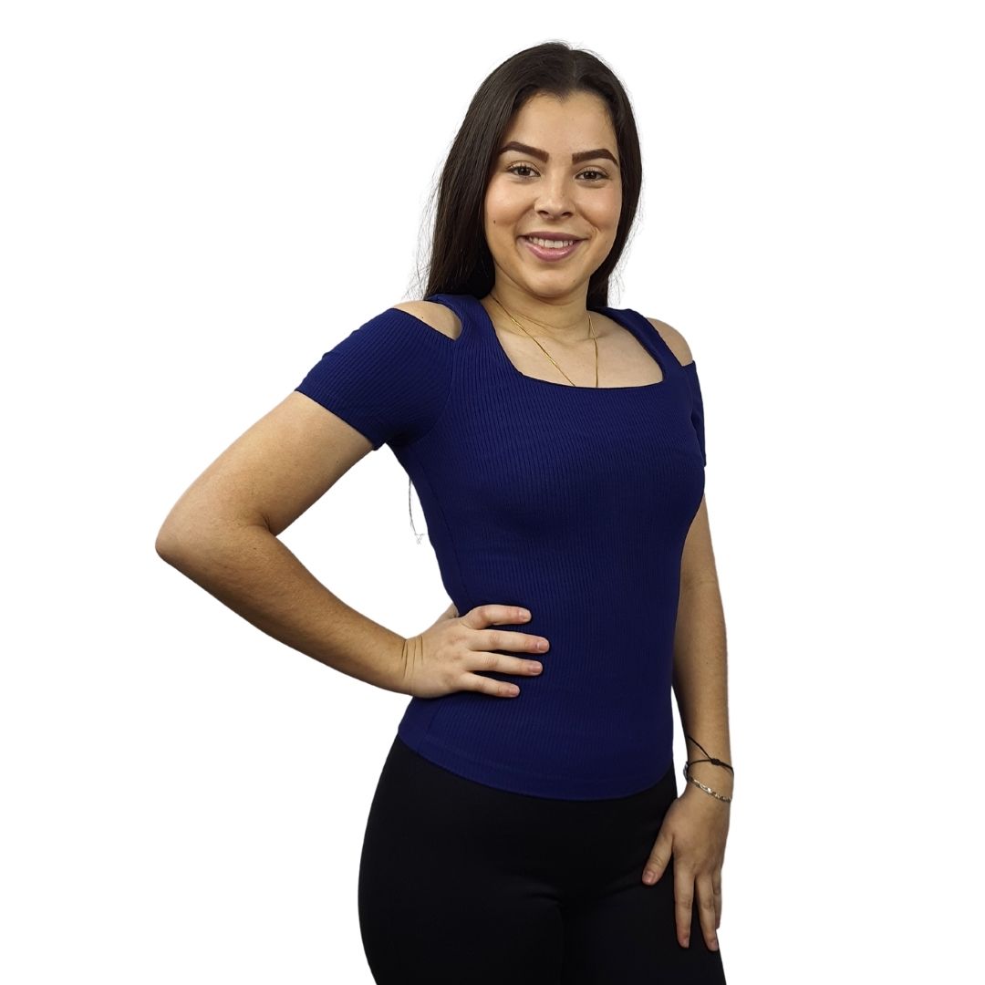 Blusa Vero Moda Azul Style ULA S/S TOP(TP-ET-2)