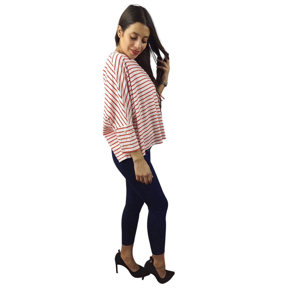 Polera Vero Moda Rojo Style PANGPANG 3/4 TOP(FL)