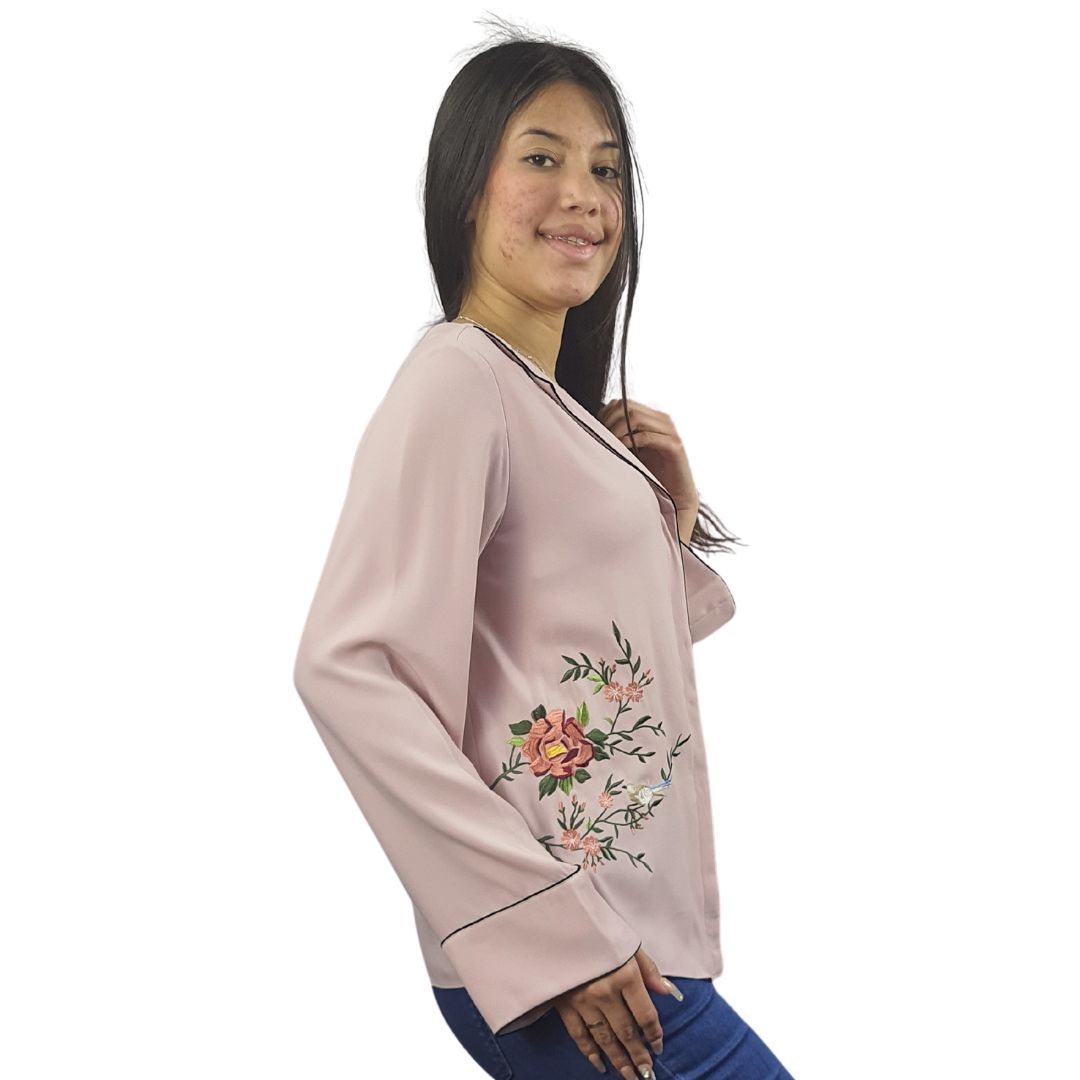 Blusa Vero Moda Rosa Vieja Style MARRY L/S SHIRT(NR)