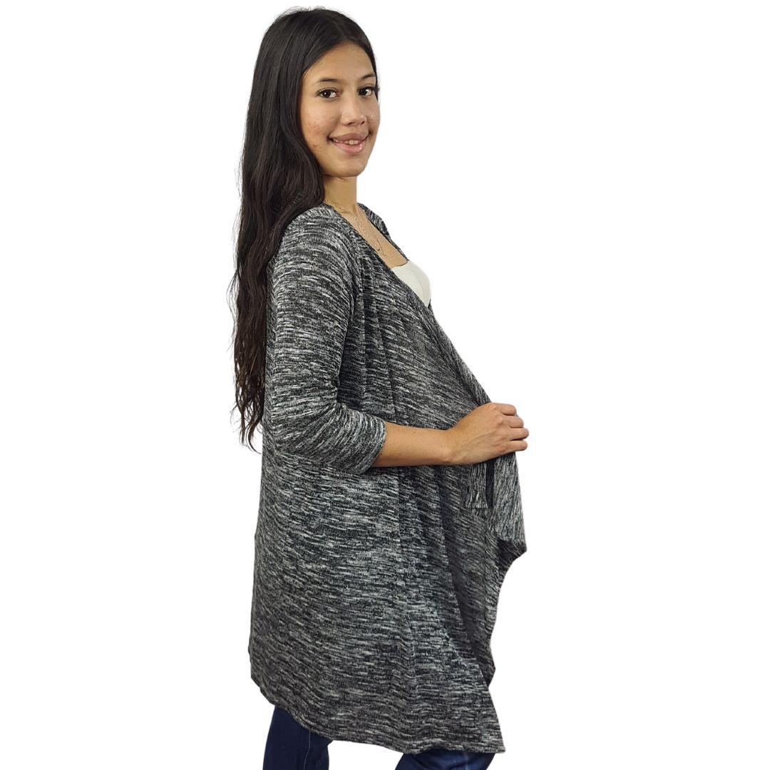 Tapado Vero Moda Negro Style BLAKE 3/4 DRAPEY CARDIGAN(NL)