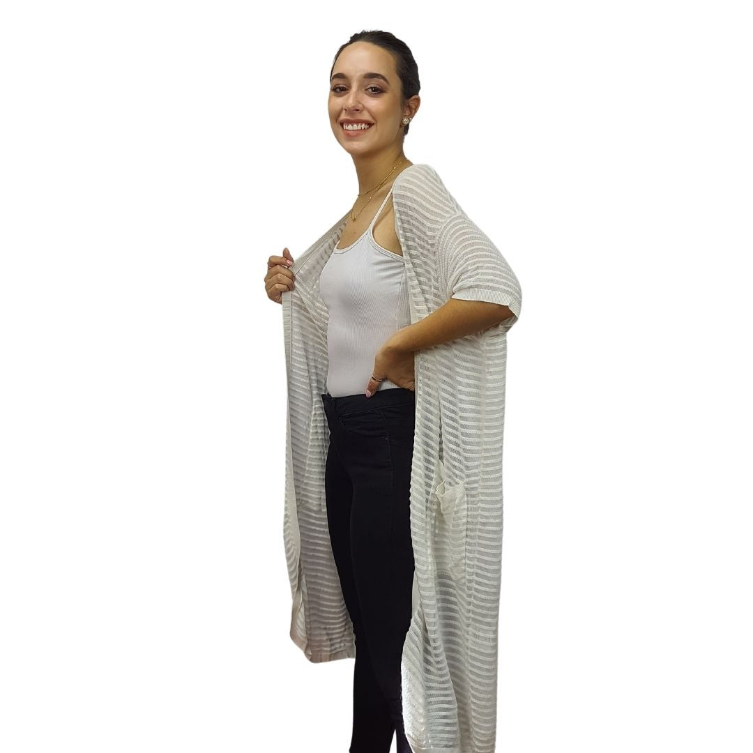 Tapado Veromoda Blanco Style DORIS S/S KNIT CARDIGAN(NE-EC-2)