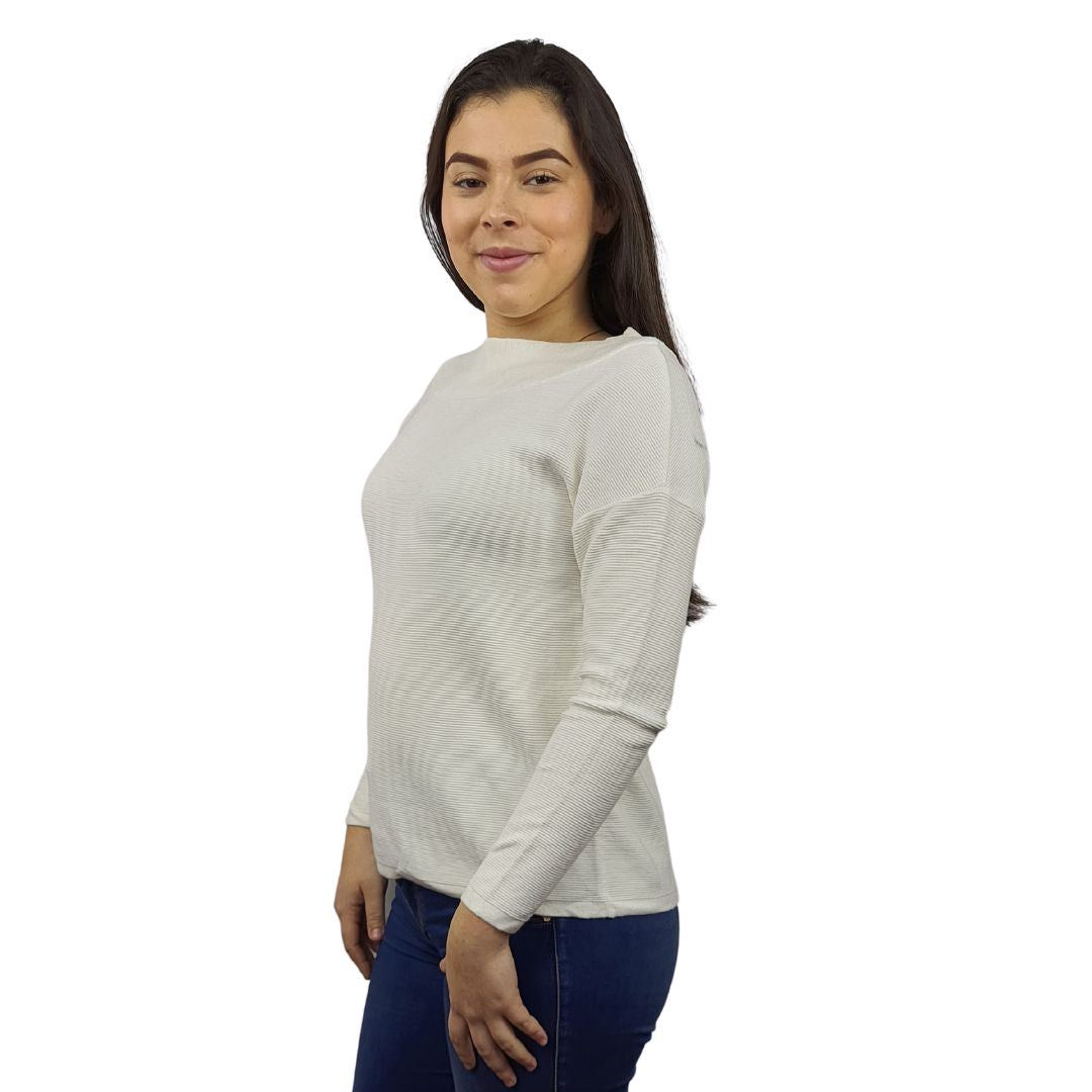 Blusa Vero Moda Blanco Style JEFF L/S KNIT(BT)
