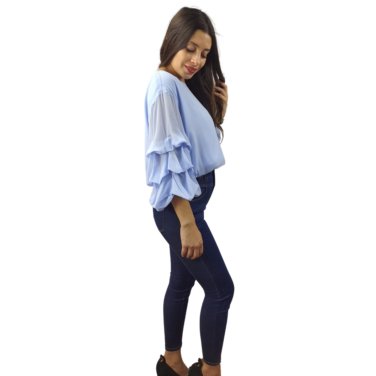Blusa Vero Moda Azul Style KYNA 1/2 TOP(VMC-SL)