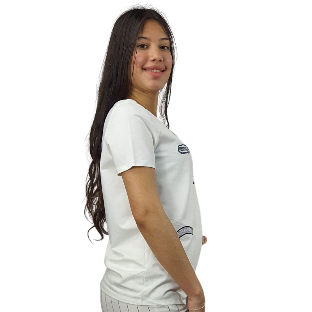 Polera Vero Moda Blanco Style AMY S/S TOP(SD)