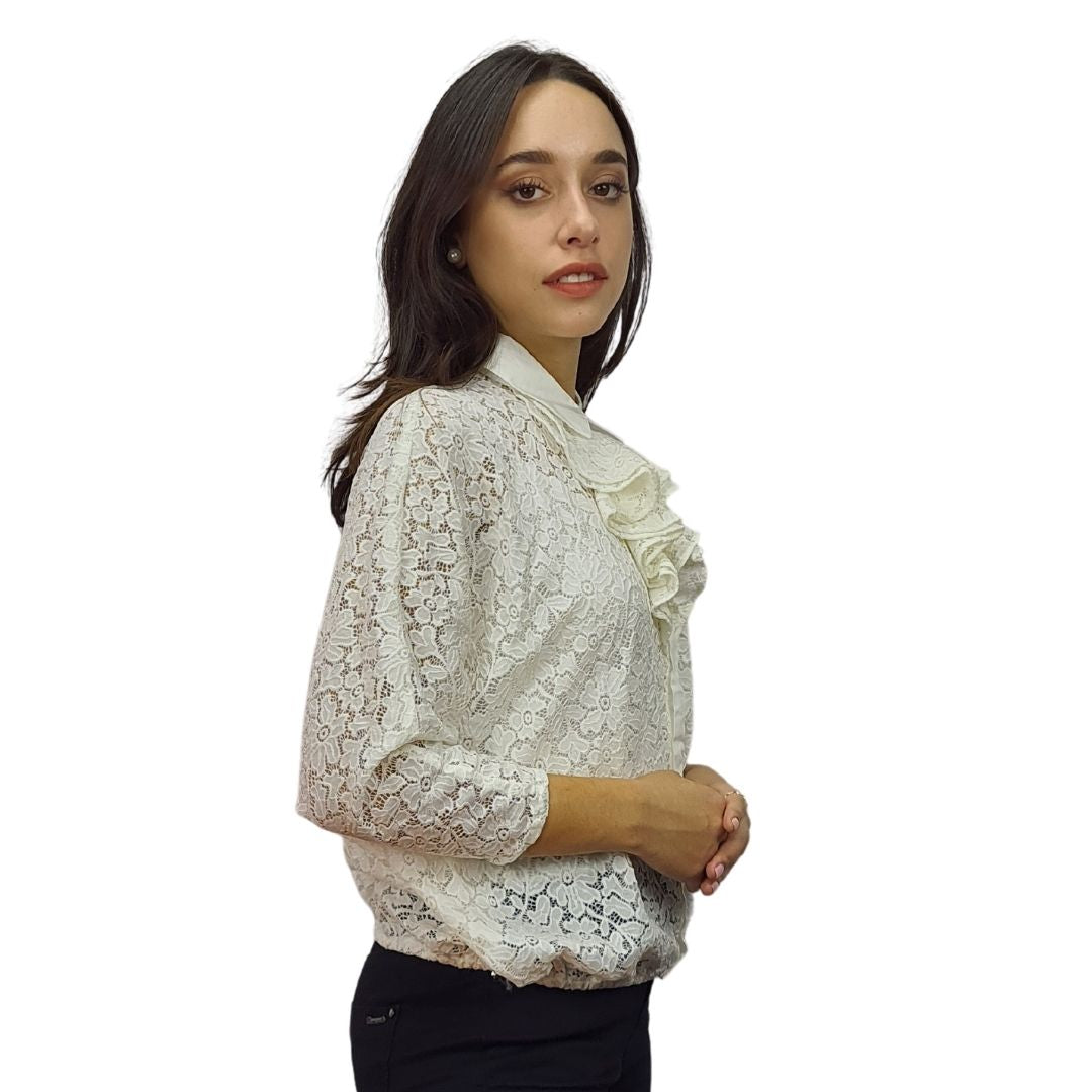 Blusa Vero Moda Blanco Style JUNIPE 3/4 SHIRT SET(RN)