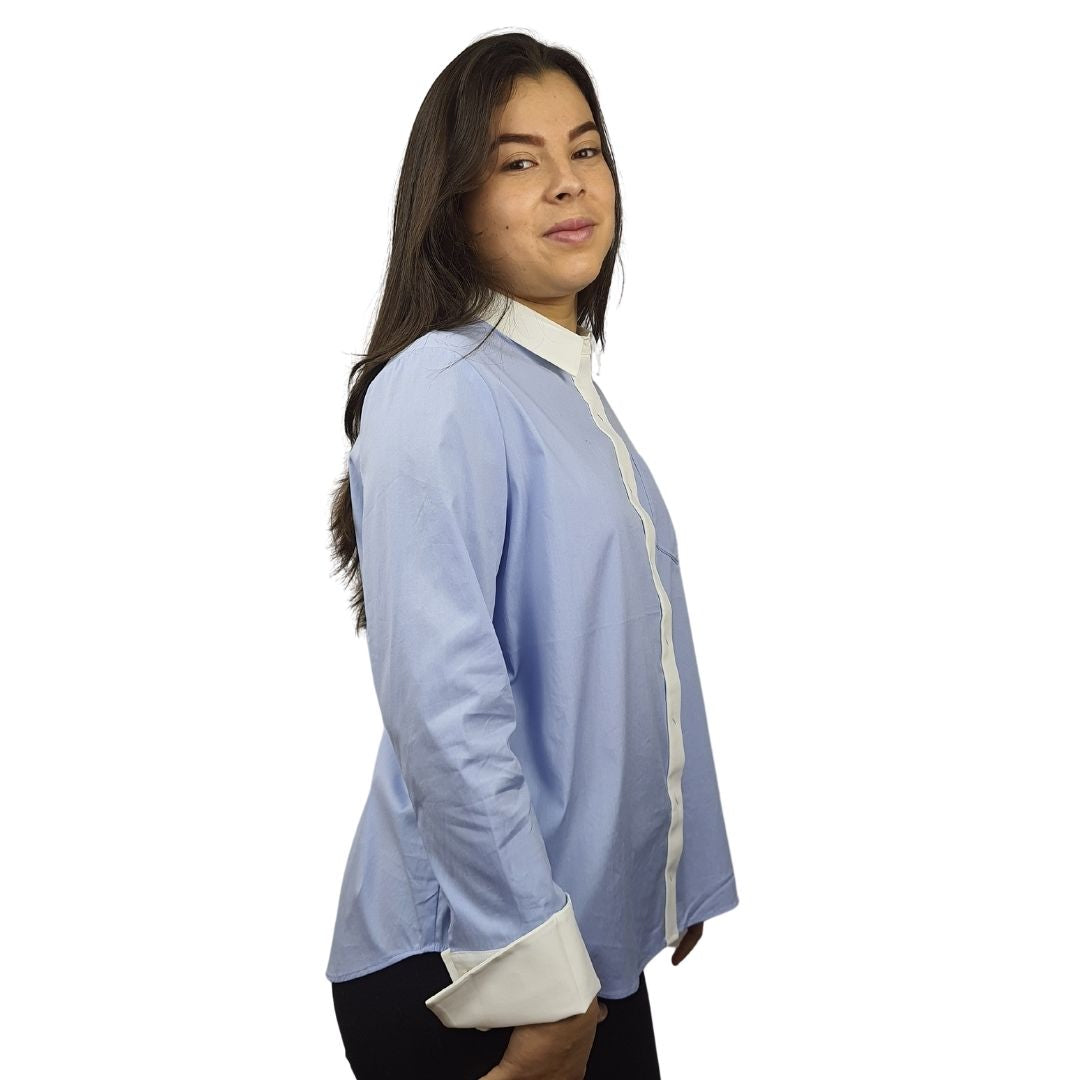 Blusa Vero Moda Azul Style PANDORAL L/S SHIRT(MW-EC-1)