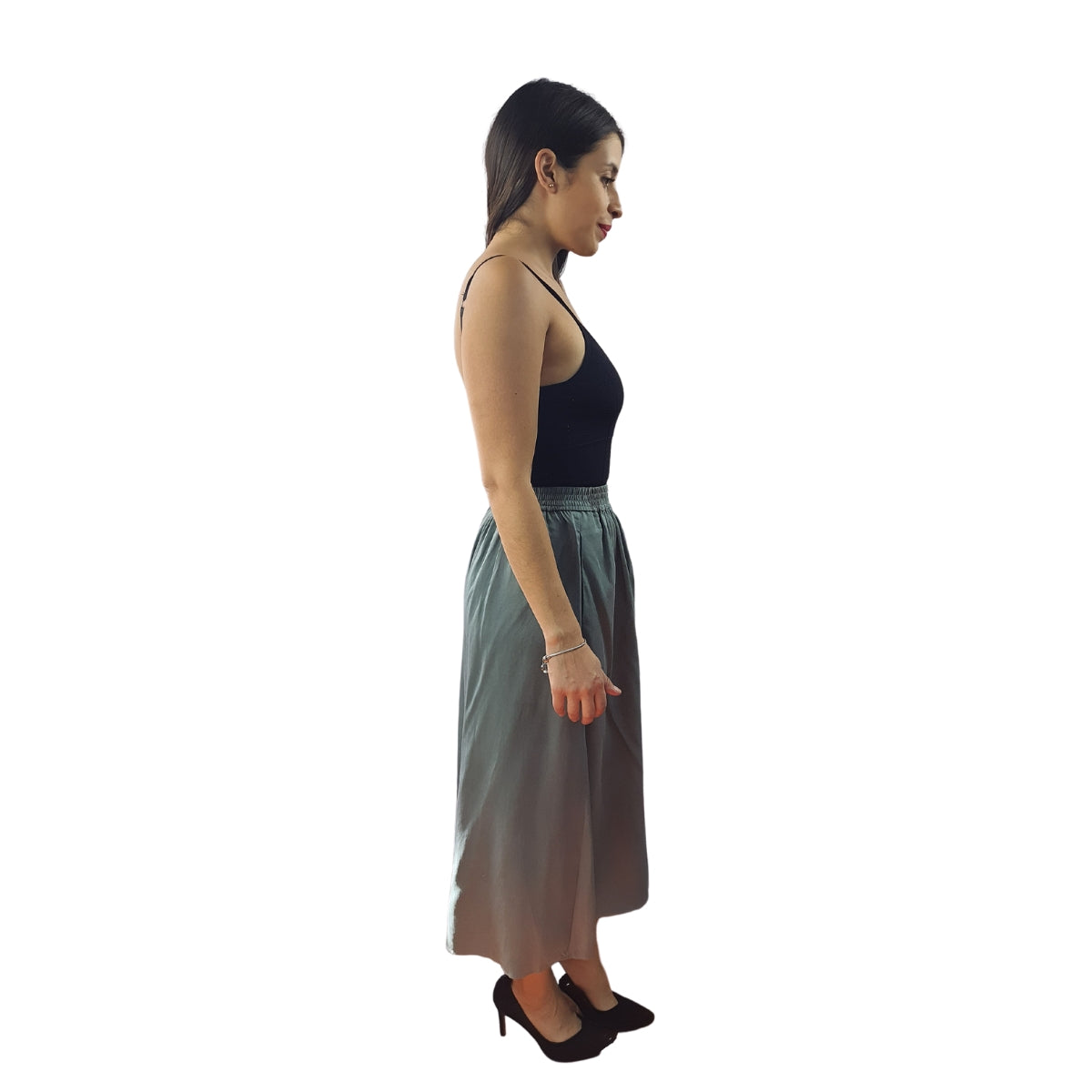 Pescador Vero Moda Verde Style JULY SOFT 7/8 WIDE PANTS(HH)