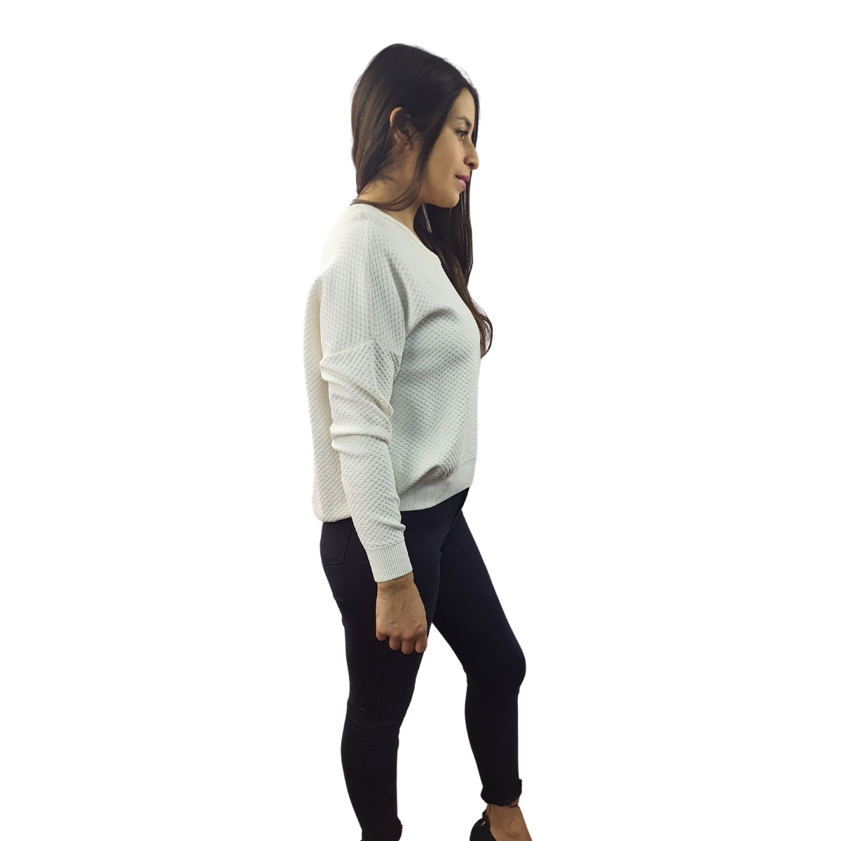 Sweater Vero Moda Blanco Style POPCORN L/S KNIT(BN-EC-1)
