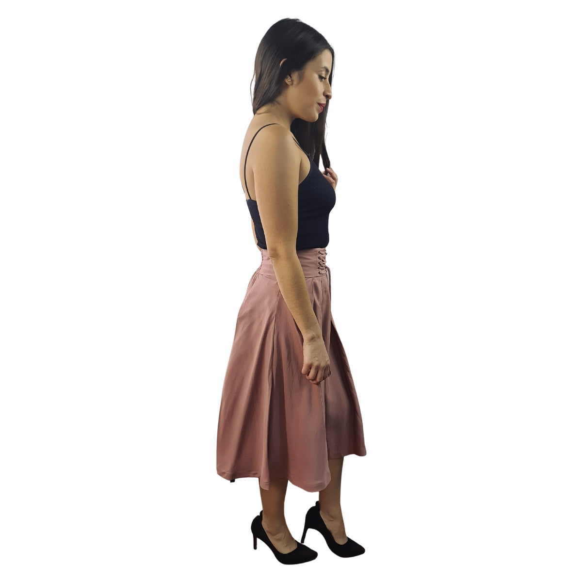 Falda Vero Moda Rosa Vieja Style ARIA SOFT MIDI SKIRT(VMC-SL)