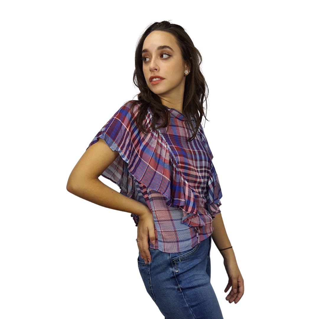 Blusa Vero Moda Azul Style PETTY S/S TOP(NN)