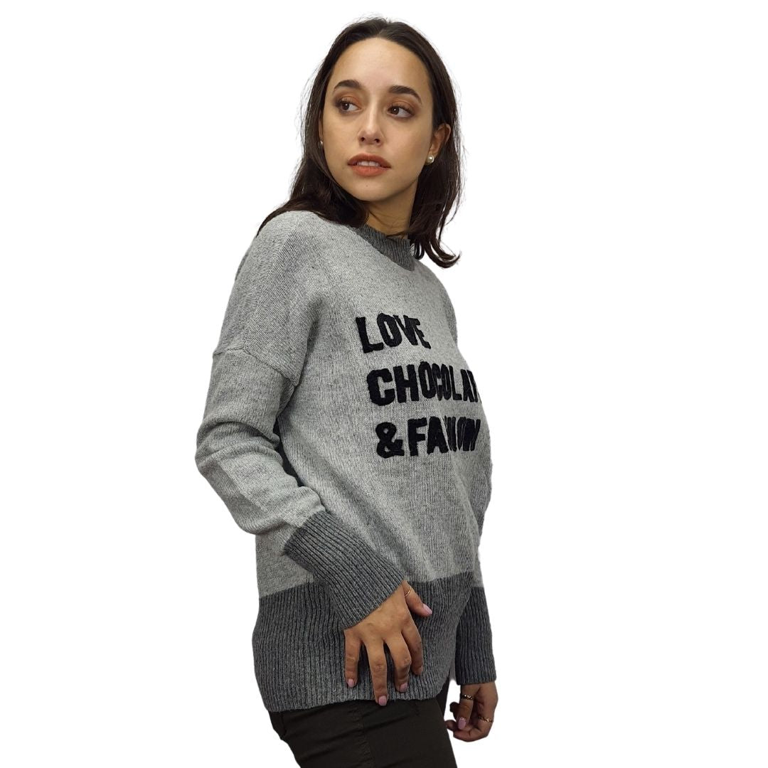 Sweater Vero Moda Gris Style SENTA L/S KNIT(MW-CT-2)