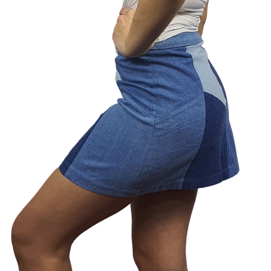 Falda Vero Moda Azul Style CONTRAST DENIM SKIRT(TP)