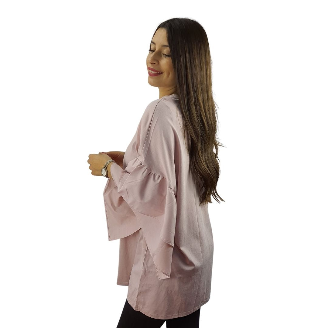 Blusa Vero Moda Rosa Vieja Style LACY S/S JERSEY TOP CL8(HOMEWEAR)